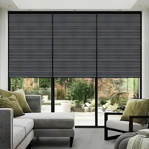 Emmy Graphite Pleated Blind | Online Blindz