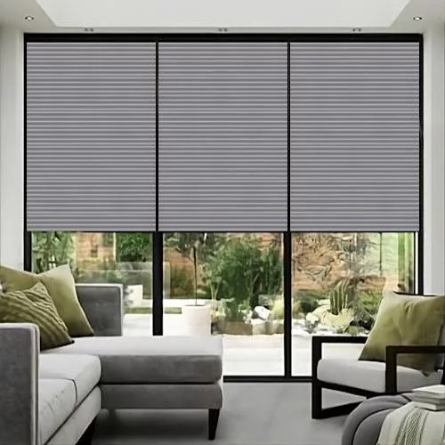 Forsythia Obsidian Black Pleated Blind | Online Blindz