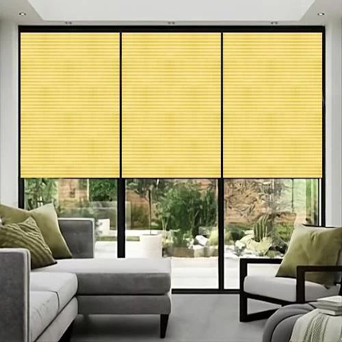 Harley Lemon Pleated Blind | Online Blindz