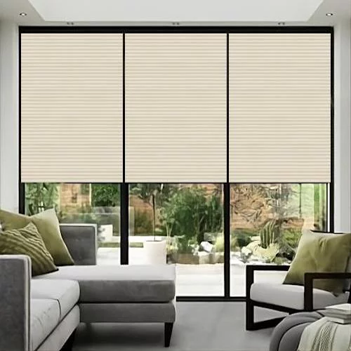 Jacqui Vanilla Pleated Blind | Online Blindz