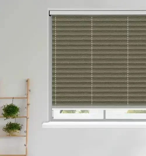 Janine Mineral Pleated Blind | Online Blindz