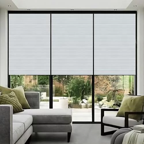 Josephina Frosted Grey Pleated Blind | Online Blindz