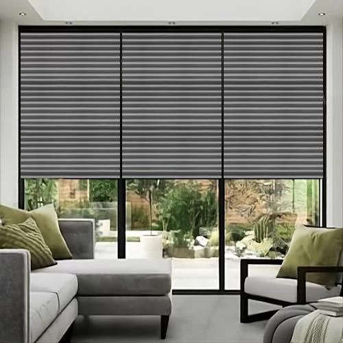 Marlene Grey Pleated Blind | Online Blindz