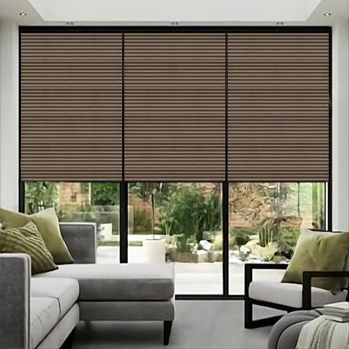 Martina Brown Pleated Blind | Online Blindz