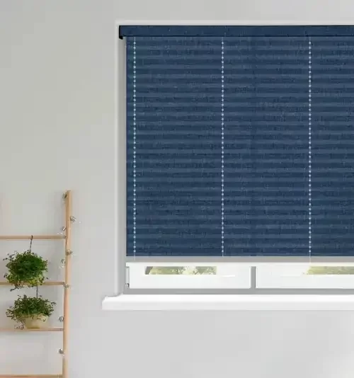 Nell Cobalt Blue Pleated Blind | Online Blindz