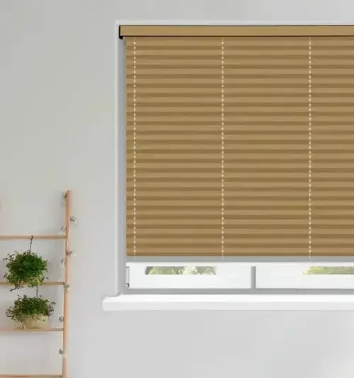 Scotia Champagne Pleated Blind | Online Blindz