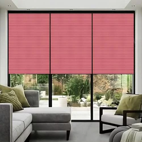 Watergate Red Pleated Blind | Online Blindz