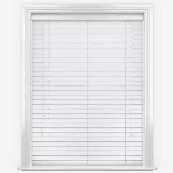 Cia SS Bright White Real Wood Blind | Online Blindz