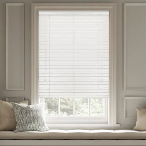 Pure Wood Cloud White Real Wood Blind | Online Blindz