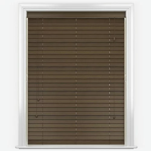 Pure Wood Dark Oak Real Wood Blind | Online Blindz