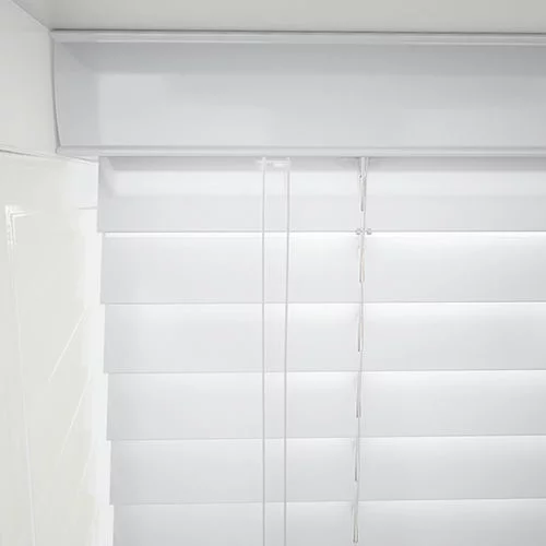 Pure Wood Gloss White Real Wood Blind | Online Blindz