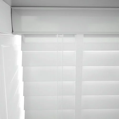 Pure Wood Gloss White with Tapes Real Wood Blind | Online Blindz