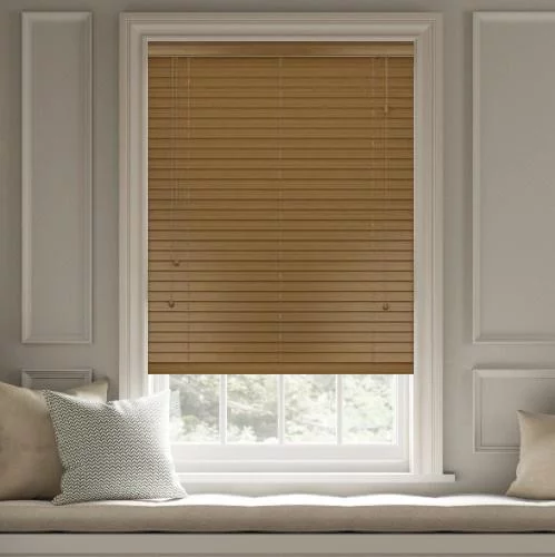 Pure Wood Warm Oak Real Wood Blind | Online Blindz