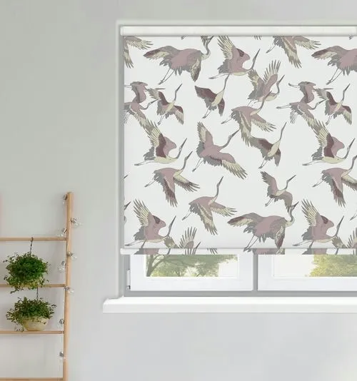 Rhododendron Blackout Ash Roller Blind | Online Blindz