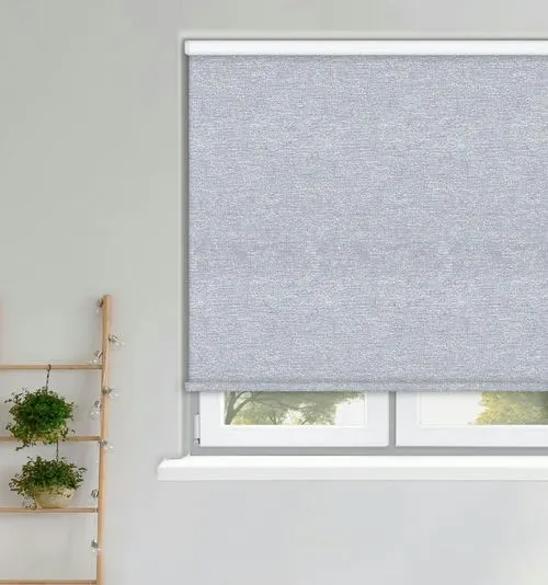 Nefertiti Banlight Duo FR Grey Perfect Fit Roller Blind | Online Blindz