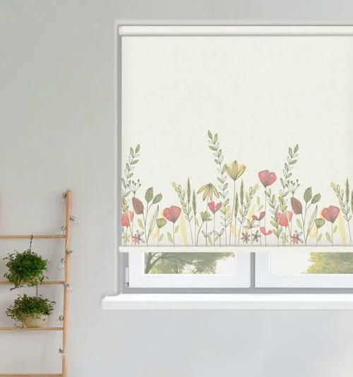 Nina Garden Poppy Roller Blind | Online Blindz