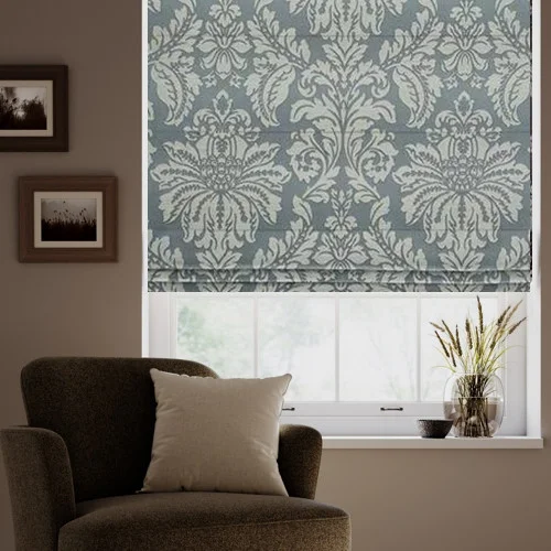 Anastasia Graphite Roman Blind | Online Blindz