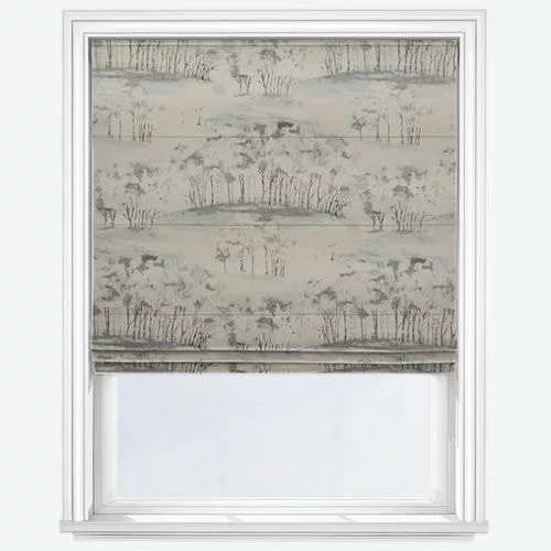 Anne Charcoal Roman Blind | Online Blindz