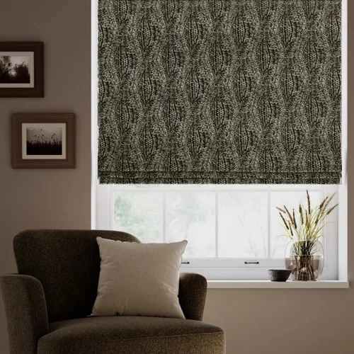 Aveline Graphite Roman Blind | Online Blindz