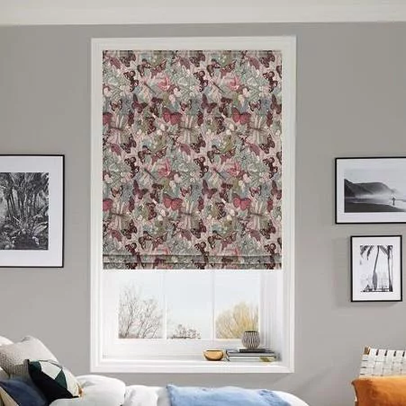 Braelyn Foxglove Roman Blind | Online Blindz