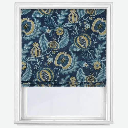 Calliope Navy Roman Blind | Online Blindz