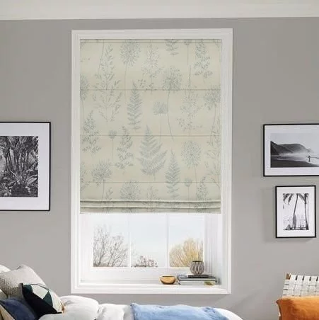 Celeste Blue Mist Roman Blind | Online Blindz