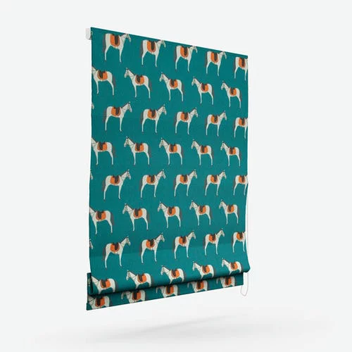 Celestine Teal Roman Blind | Online Blindz