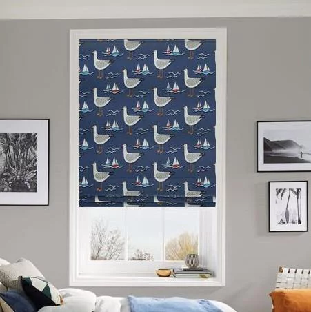 Emilia Navy Roman Blind | Online Blindz