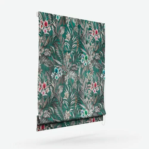 Gaby Teal Roman Blind | Online Blindz