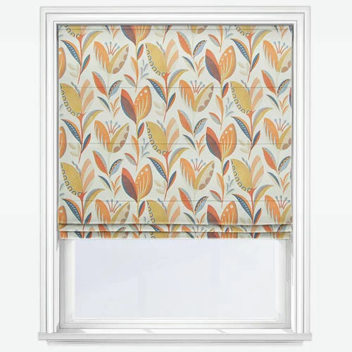 Gladiolus Burnt Orange Roman Blind | Online Blindz