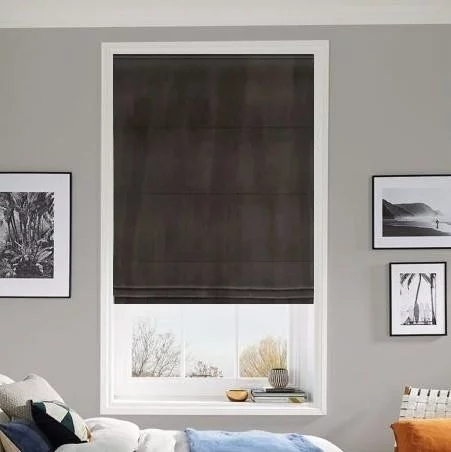 Kelly Charcoal Roman Blind | Online Blindz