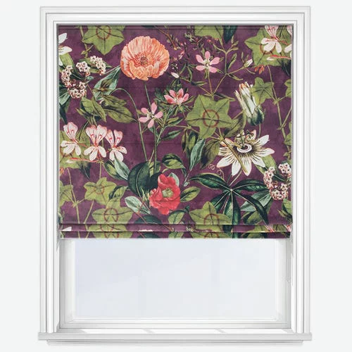 Kenna Mulberry Roman Blind | Online Blindz