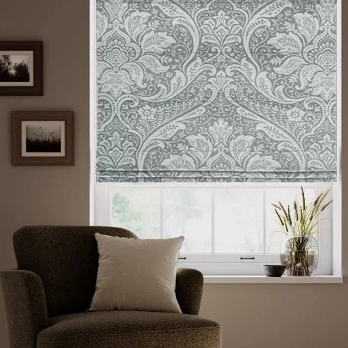 Lena Smoke Roman Blind | Online Blindz