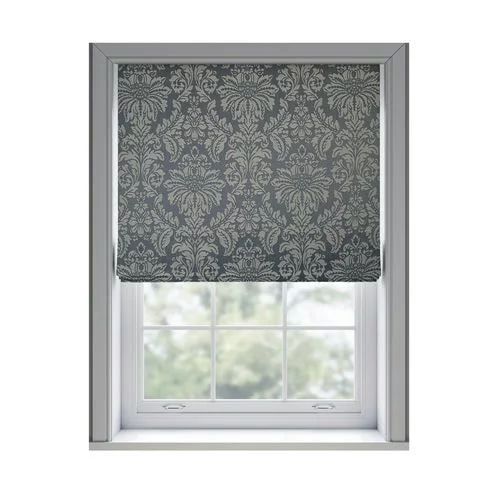 Lilah Graphite Roman Blind | Online Blindz