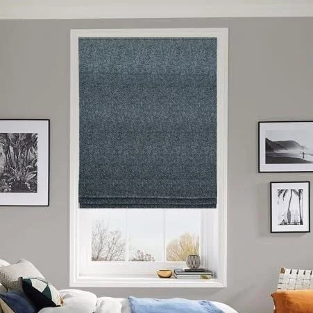 Lyric Cornflower Roman Blind | Online Blindz