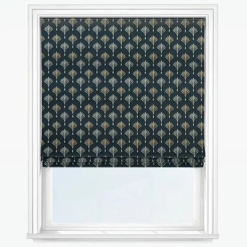 Malou Midnight Roman Blind | Online Blindz