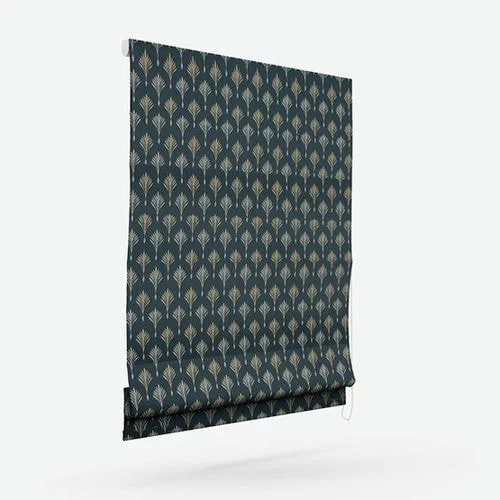 Malou Midnight Roman Blind | Online Blindz