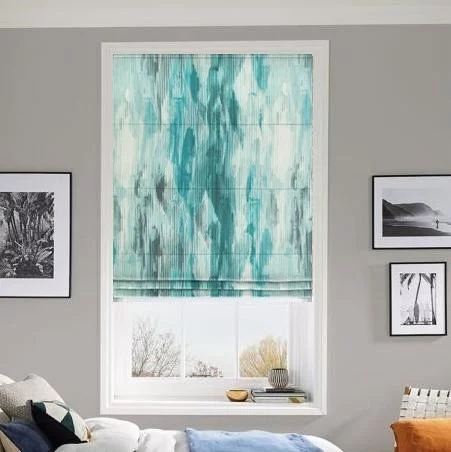 Mariella Teal Roman Blind | Online Blindz