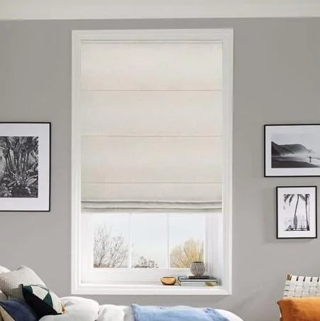 Marigold Recycled Natural Linen Roman Blind | Online Blindz