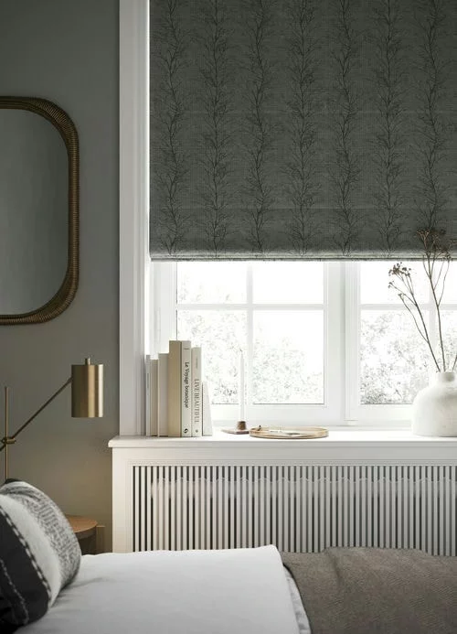 Miley Graphite Roman Blind | Online Blindz