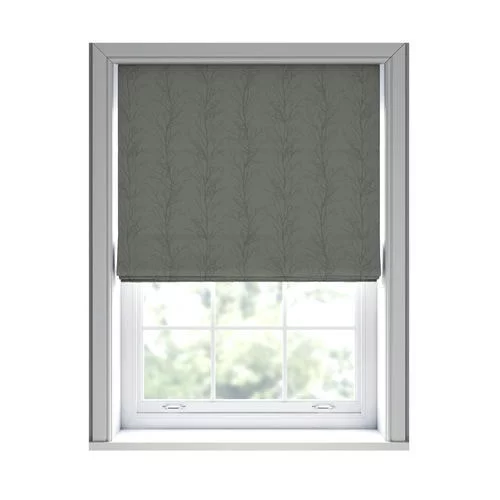 Miley Graphite Roman Blind | Online Blindz