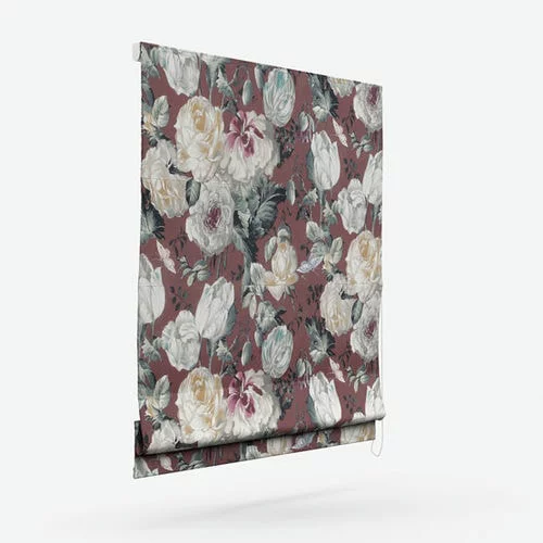 Mirabella Burgundy Roman Blind | Online Blindz