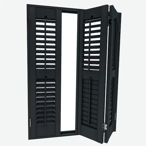 Annalyn Charcoal Black Shutter Blind | Online Blindz