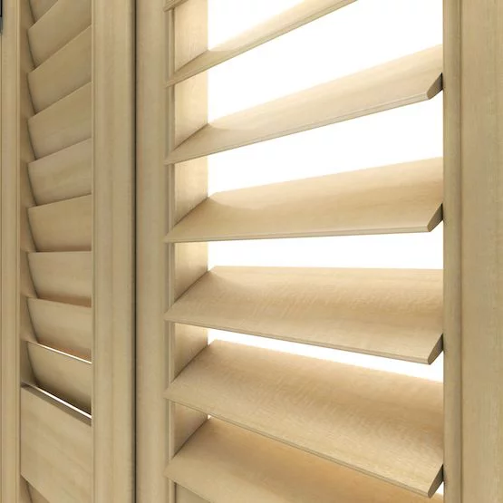 Annalyn Natural Oak Shutter Blind | Online Blindz