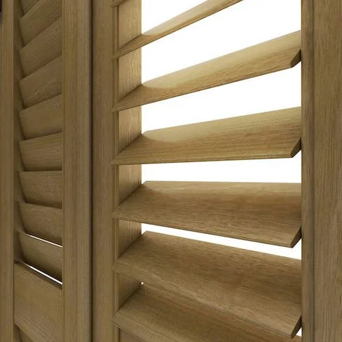 Annalyn Warm Oak Shutter Blind | Online Blindz