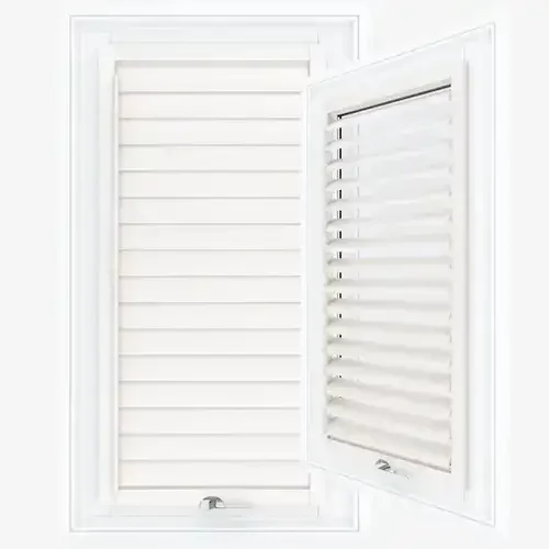 Luminous Cotton White Shutter Blind | Online Blindz