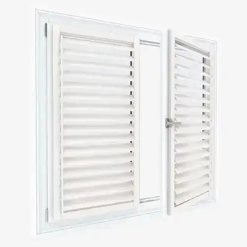 Luminous Cotton White Shutter Blind | Online Blindz