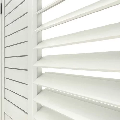 Nyah Silk White Shutter Blind | Online Blindz