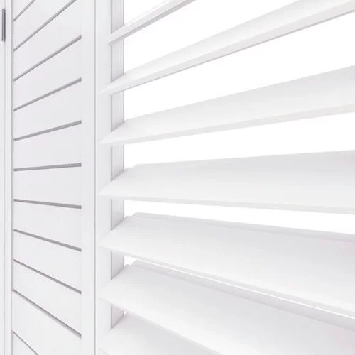 Nyah Vivid White Shutter Blind | Online Blindz